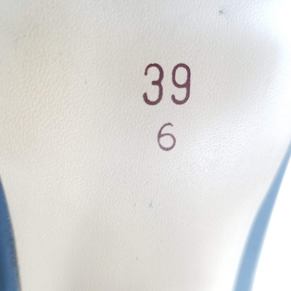 NEXT Pumps Laser Cut Out Blue Leather Lace Up Heel - Picture 8 of 8